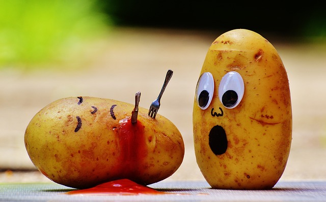 صورة كوميدية للبطاطا